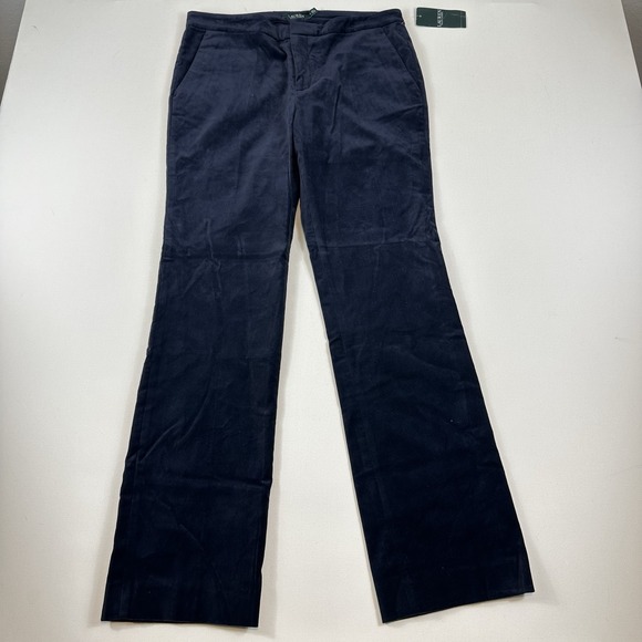 Lauren Ralph Lauren Velvet Pants Blue Velour Womens 10...